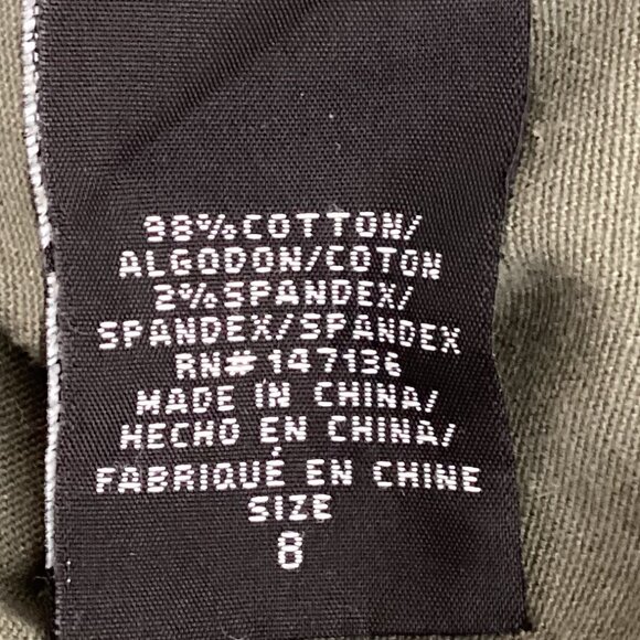 1822 Denim Women's Straight Wide Straight Leg Pants Size 8 Pockets Stretchy - Picture 9 of 10